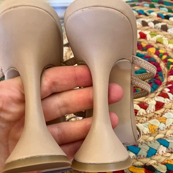 Elegant Nude Strappy Heels - Picture 5 of 7
